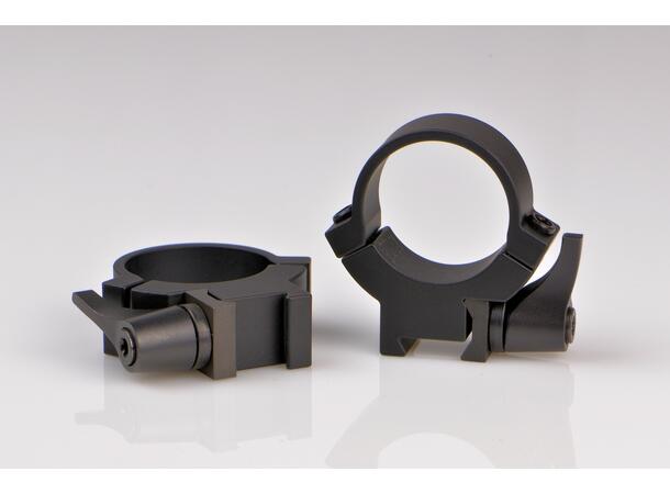 Warne Maxima Ring QD 9-11mm 1" Sort/Matt Warne Hurtigringer for 9-11mm Skinne 